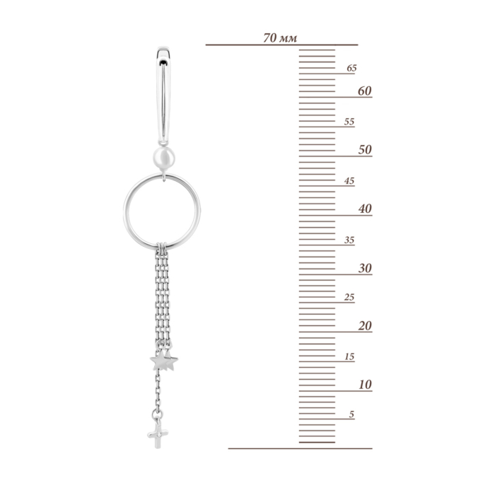 Срібні сережки-підвіски. Артикул UG5EA59276