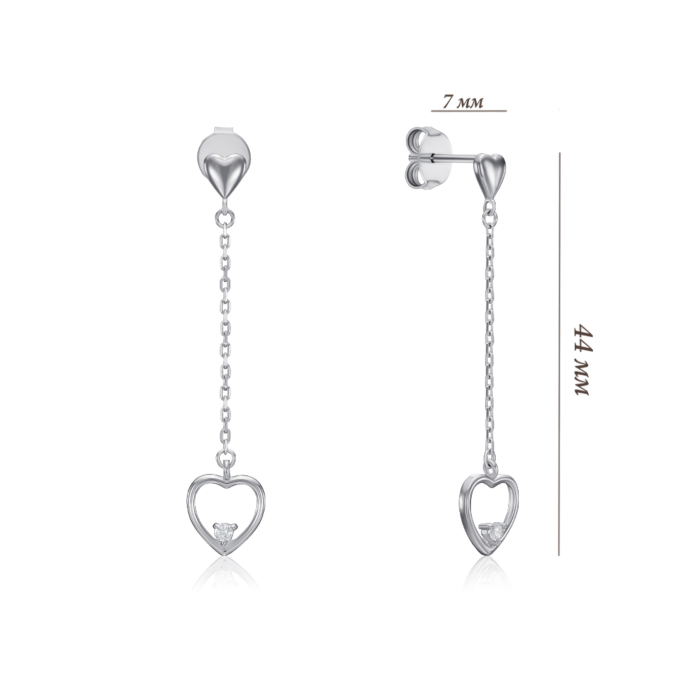 Серебряные серьги. Артикул EA60462-E/12/1