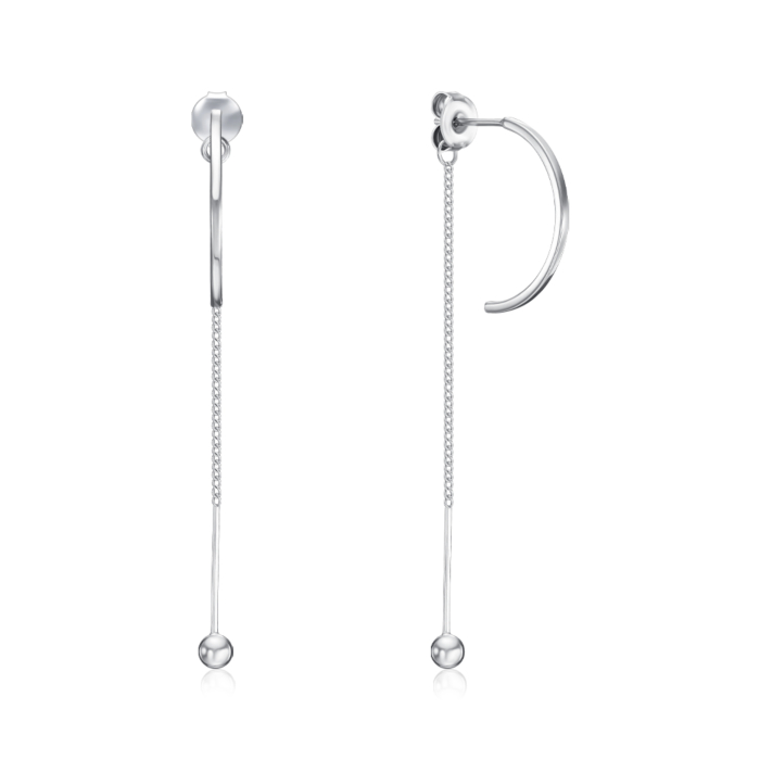 Серебряные серьги. Артикул EA60558-E/12
