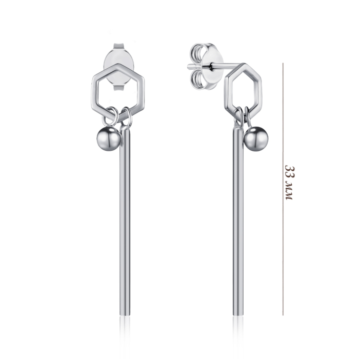 Серебряные серьги. Артикул EA6271-E/12