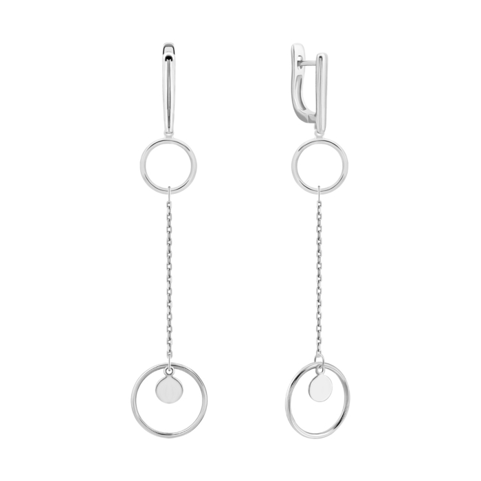 Срібні сережки-підвіски. Артикул UG5EA6337