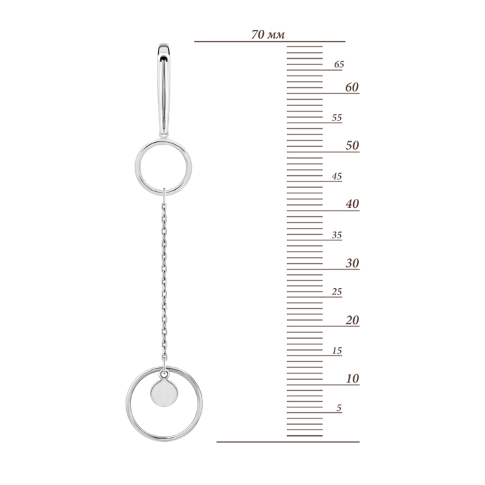 Срібні сережки-підвіски. Артикул UG5EA6337
