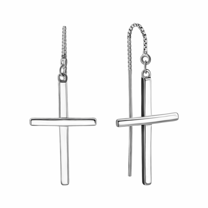 Срібні сережки-протяжки. Артикул UG5EA6367