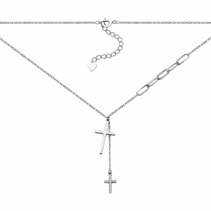 Срібне кольє з фіанітами. Артикул UG5EN02325