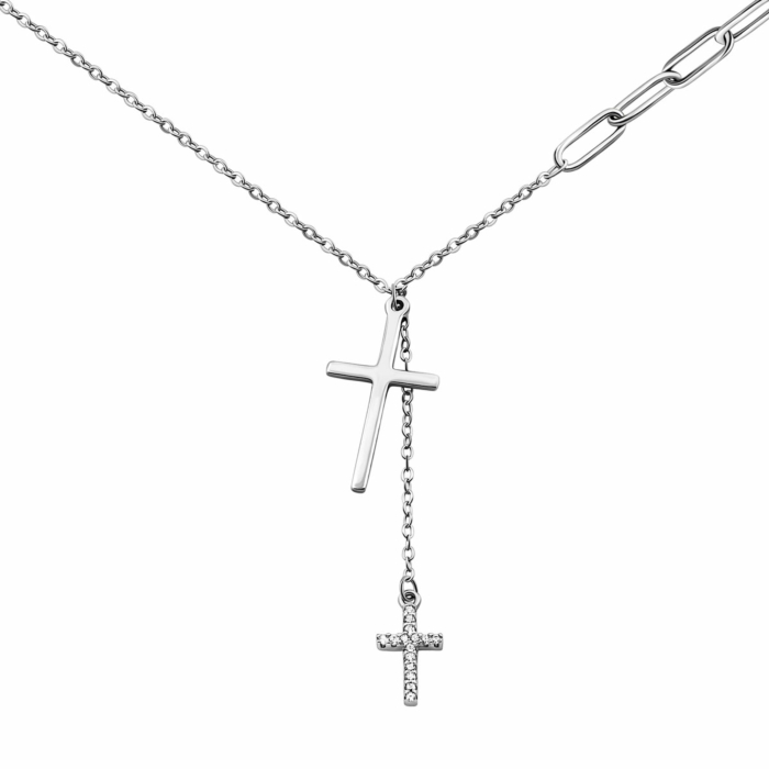 Срібне кольє з фіанітами. Артикул UG5EN02325