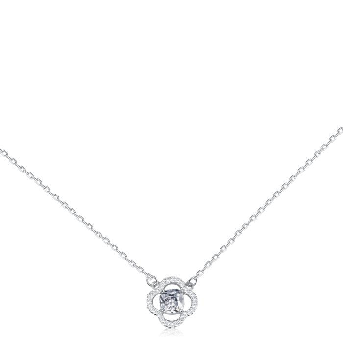 Серебряное колье с фианитами. Артикул EN03659-K/12/1