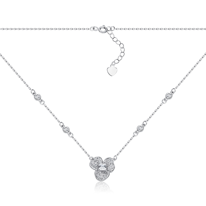 Срібне кольє з фіанітами EN04252-K/12/1