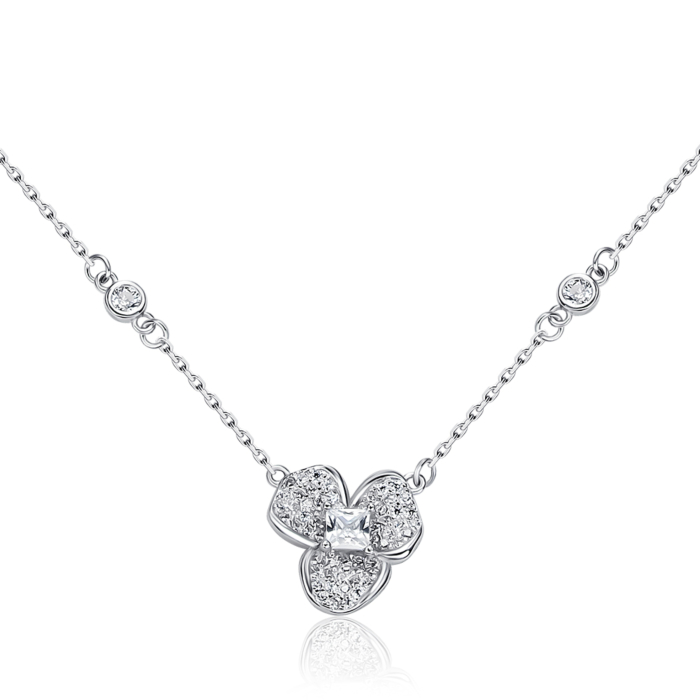Срібне кольє з фіанітами EN04252-K/12/1