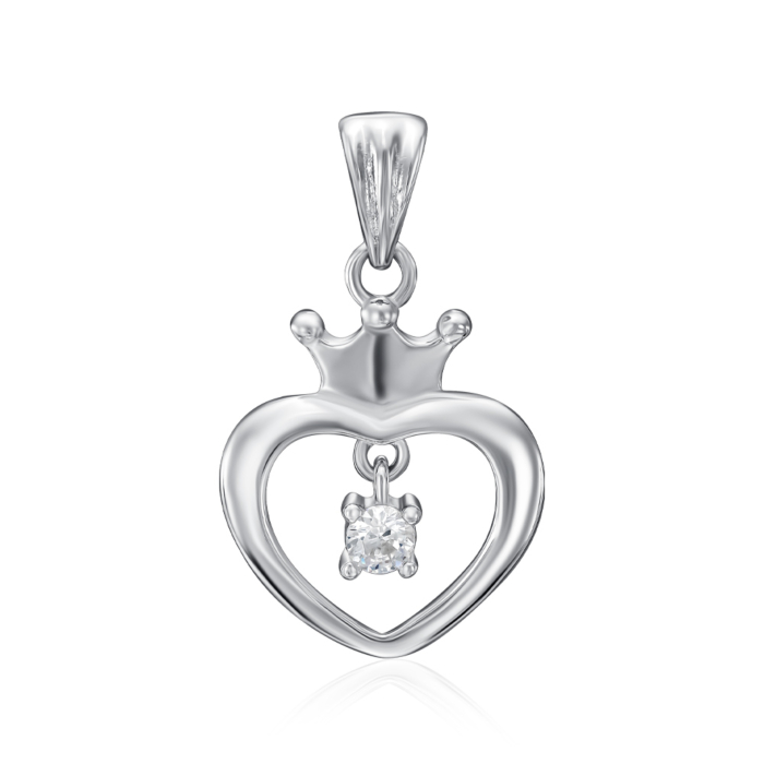 Срібна підвіска з фіанітом. Артикул EP00011-P/12/1