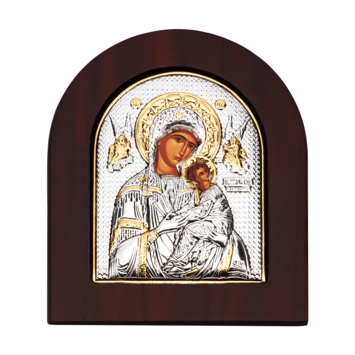 Срібна ікона Божої Матері «Страсна». Артикул UG5ЕР2-008XAG/P
