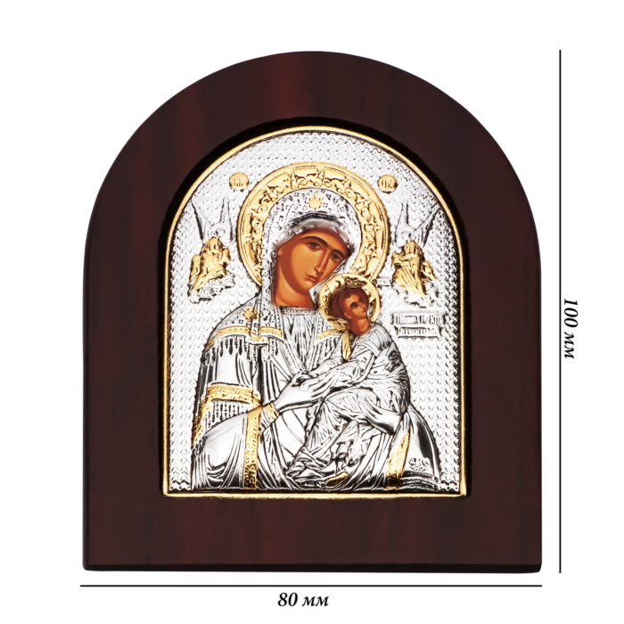 Срібна ікона Божої Матері «Страсна». Артикул UG5ЕР2-008XAG/P