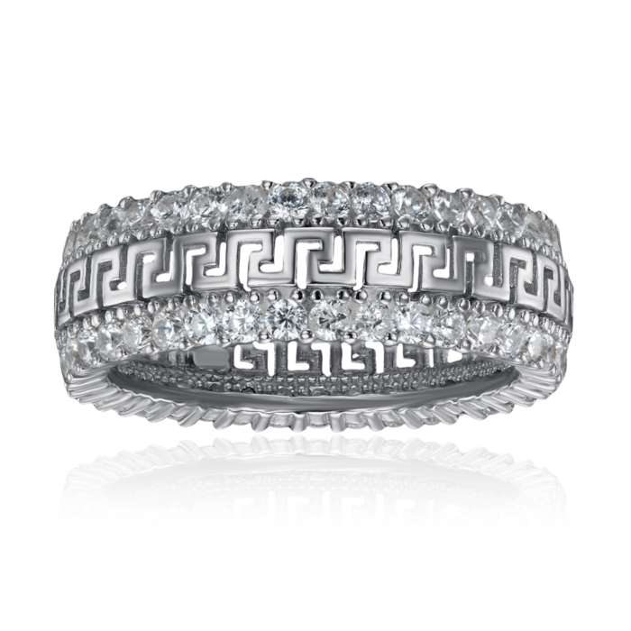 Серебряное кольцо с фианитами. Артикул F-100-R/12/1