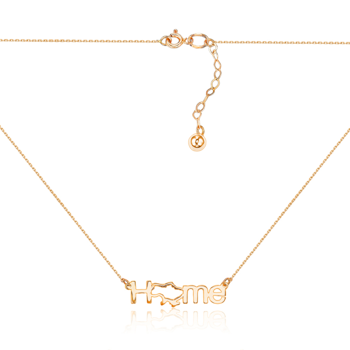 Золоте кольє "Home" без вставки F-1005-K/01