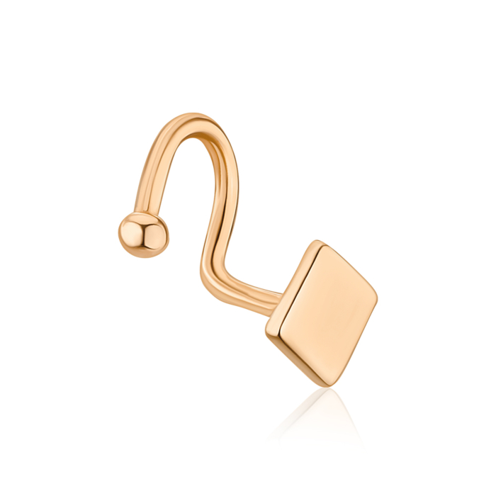 Золотий пірсинг в ніс F-1014-PI/01