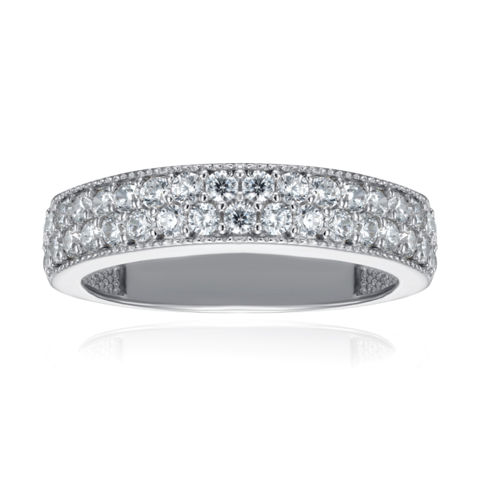 Серебряное кольцо с фианитами. Артикул F-102-R/12/1