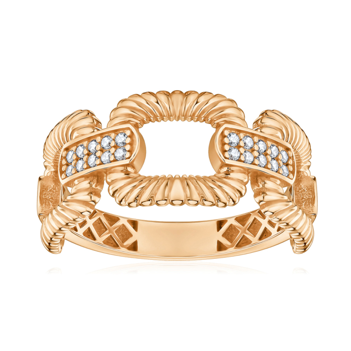 Золотое кольцо с фианитами F-1112-R/01/1