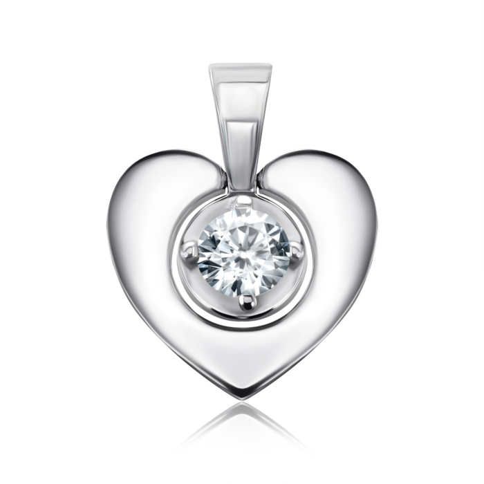 Срібна підвіска з фіанітами. Артикул F-116-P/12/1