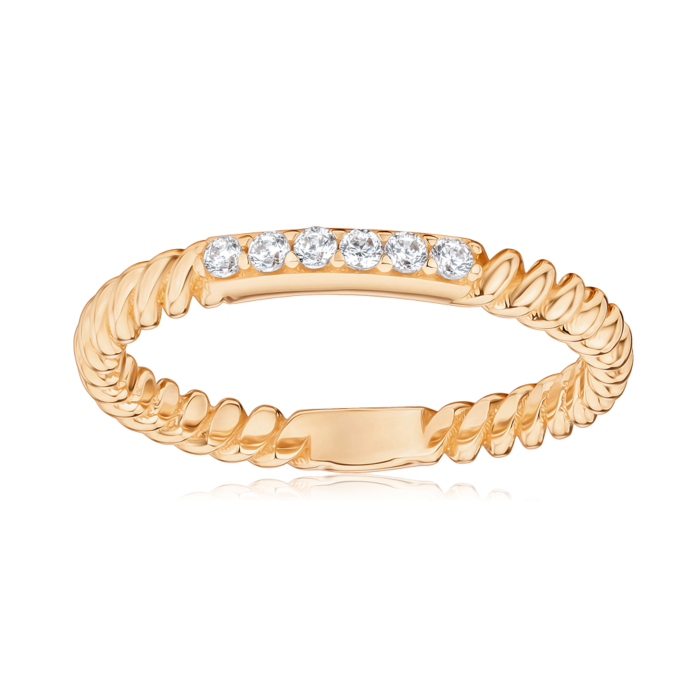 Золотое кольцо с фианитами F-1168-R/01/1