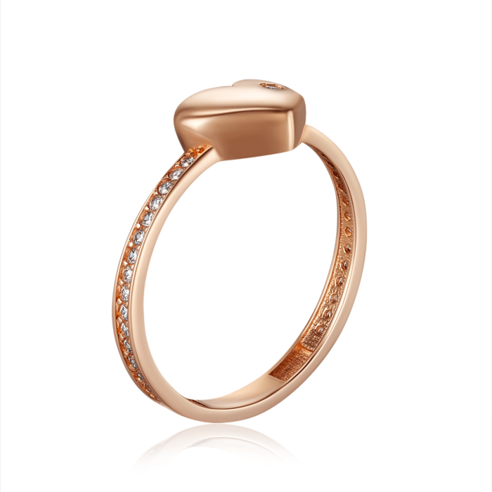 Золота каблучка з фіанітами. Артикул F-1308-R/01/1