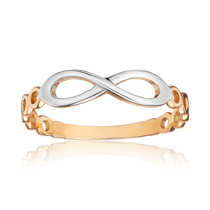 Золотое кольцо Бесконечность без вставки F-1317-R/01