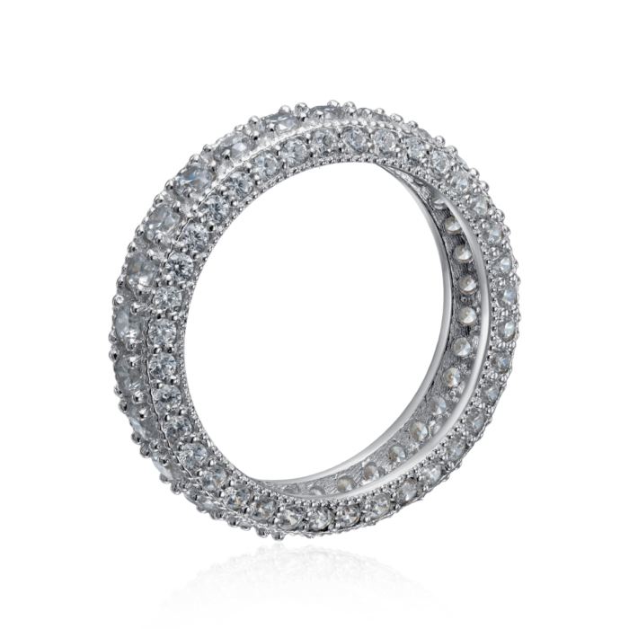 Серебряное кольцо с фианитами. Артикул F-132-R/12/1