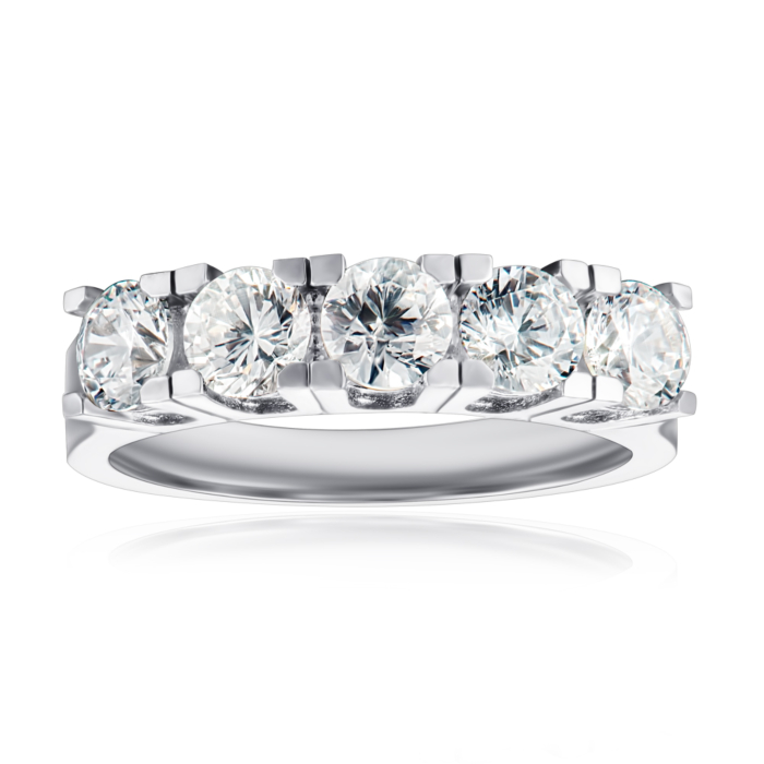 Серебряное кольцо с фианитами. Артикул F-133-R/12/1