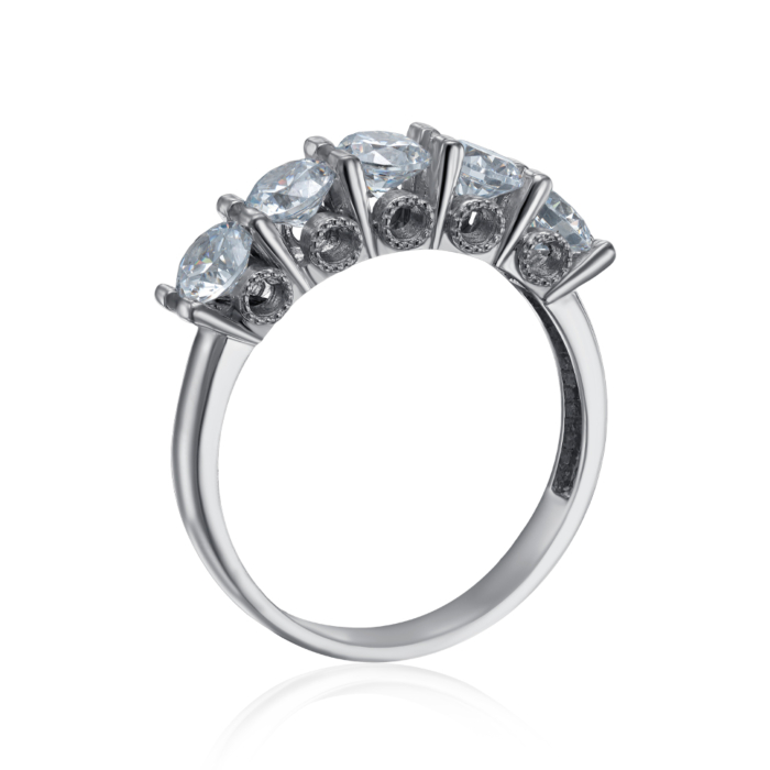 Срібна каблучка з фіанітами. Артикул F-134-R/12/1