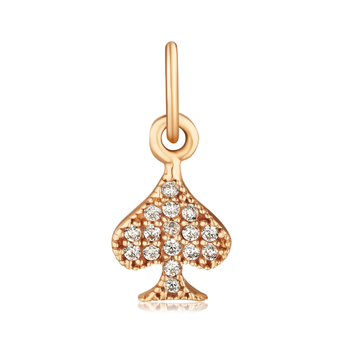 Золота підвіска з фіанітами F-1355-P/01/1