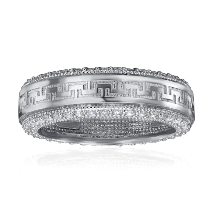 Срібна каблучка з фіанітами. Артикул F-136-R/12/1