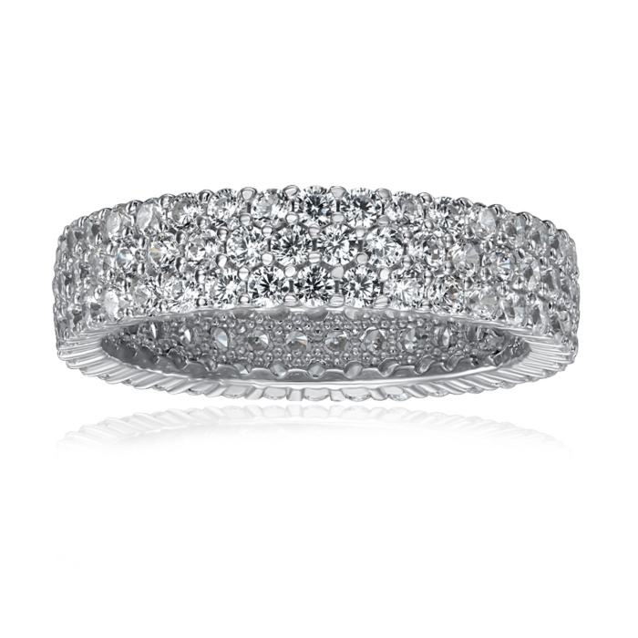 Серебряное кольцо с фианитами. Артикул F-138-R/12/1