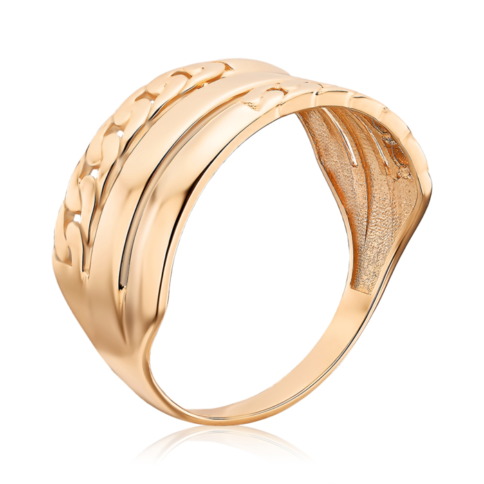 Золота каблучка без вставки. Артикул F-387-R/01