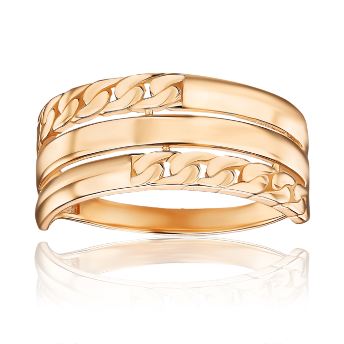 Золота каблучка без вставки. Артикул F-387-R/01