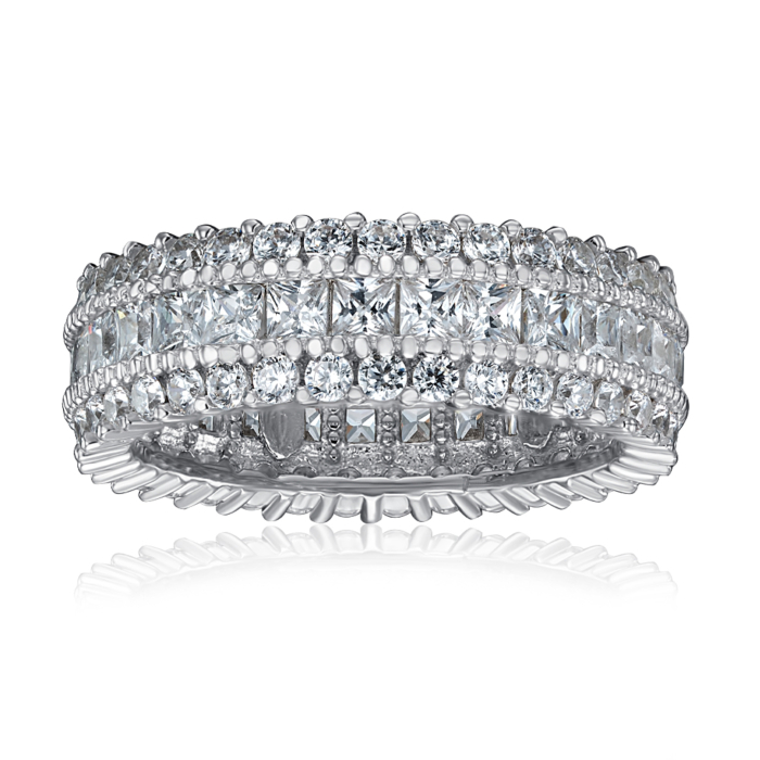 Серебряное кольцо с фианитами. Артикул F-139-R/12/1