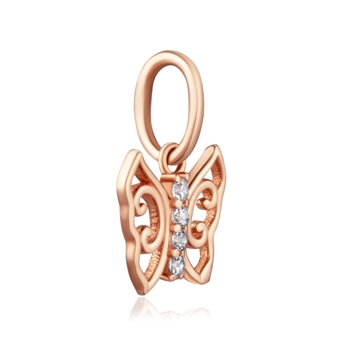 Золота підвіска з фіанітами. Артикул F-1402-P/01/1