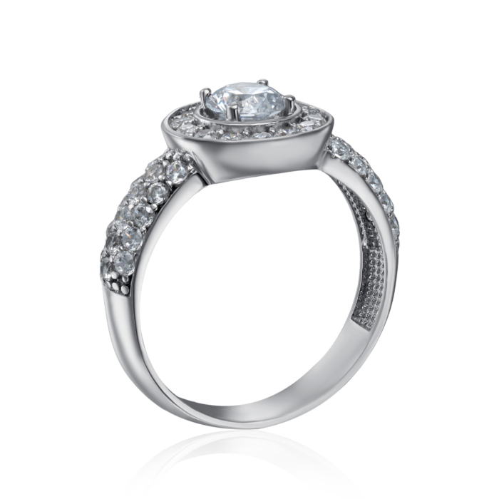 Серебряное кольцо с фианитами. Артикул F-144-R/12/1