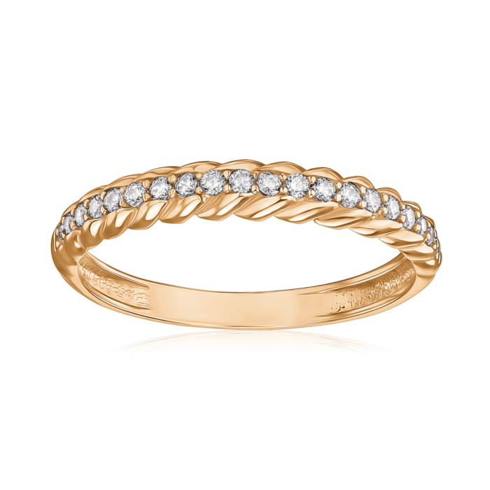 Золотое кольцо с фианитами F-1440-R/01/1