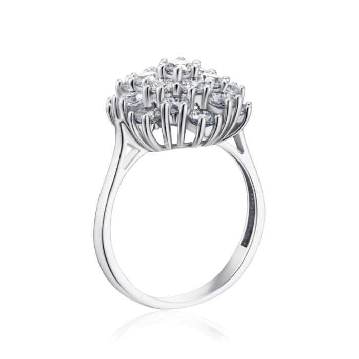 Серебряное кольцо с фианитами. Артикул F-146-R/12/1