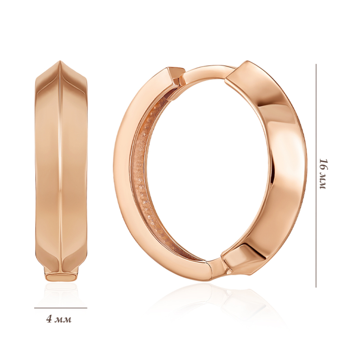 Золоті сережки-конго. Артикул F-1506-E/01