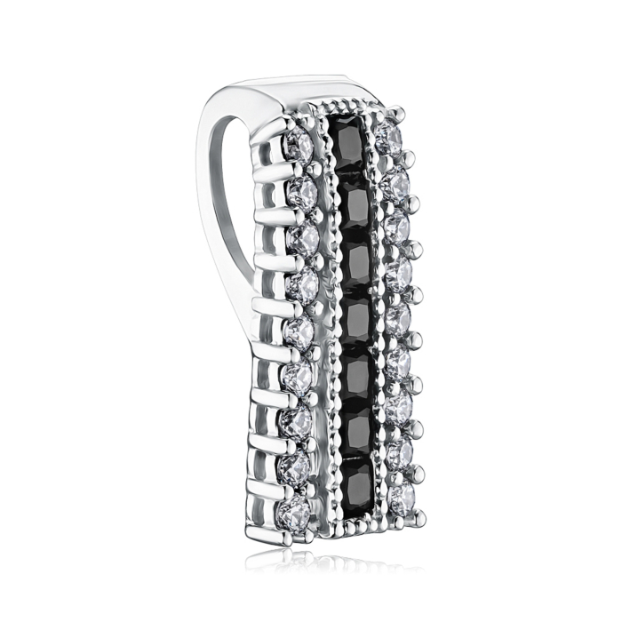 Срібна підвіска з фіанітами F-153-P/12/7