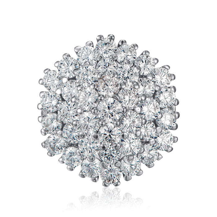 Срібна каблучка з фіанітами. Артикул F-155-R/12/1