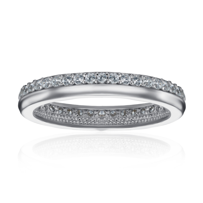 Серебряное кольцо с фианитами. Артикул F-160-R/12/1