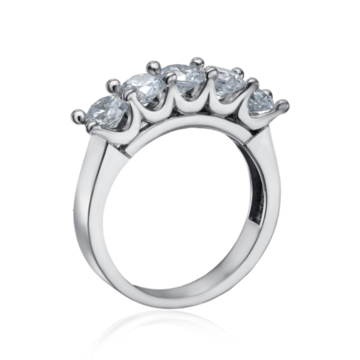 Серебряное кольцо с фианитами. Артикул F-161-R/12/1