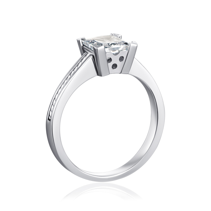 Серебряное кольцо с фианитом. Артикул F-166-R/12/1