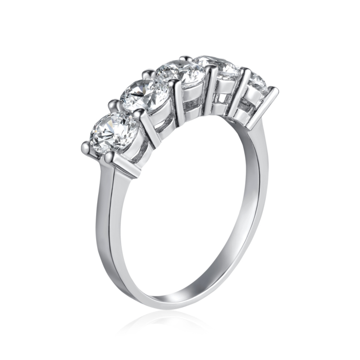 Серебряное кольцо с фианитами. Артикул F-168-R/12/1