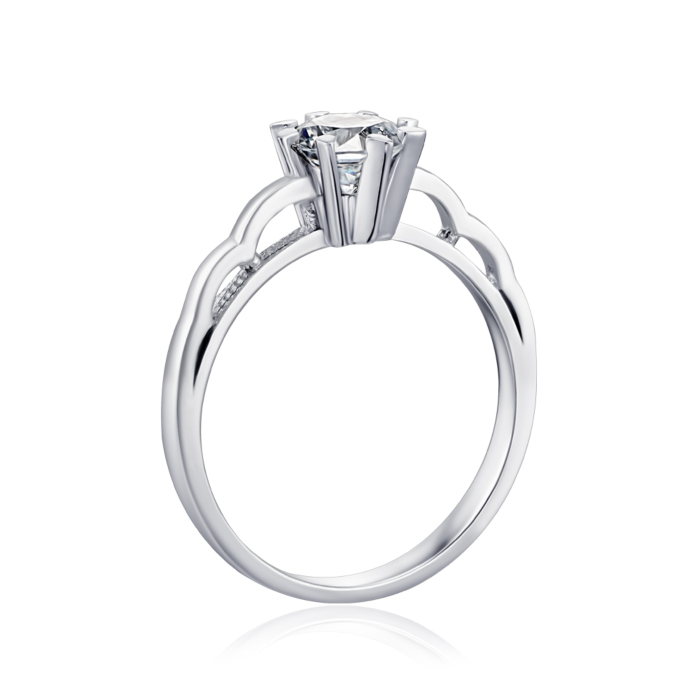 Срібна каблучка з фіанітом. Артикул F-173-R/12/1