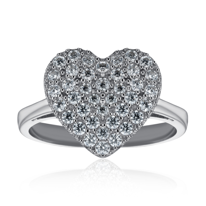 Серебряное кольцо с фианитами. Артикул F-177-R/12/1