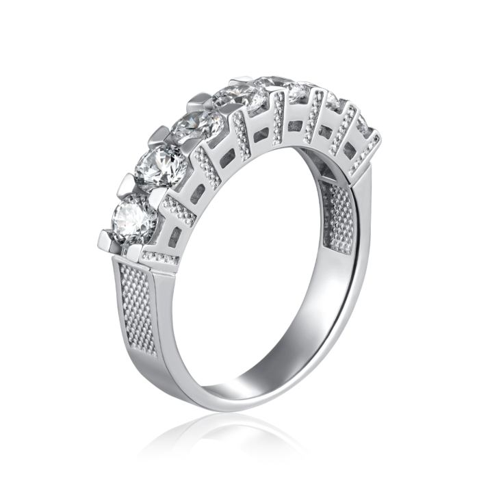 Серебряное кольцо с фианитами. Артикул F-179-R/12/1