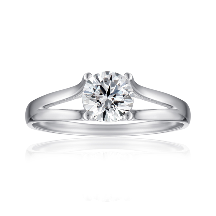 Серебряное кольцо с фианитом. Артикул F-182-R/12/1