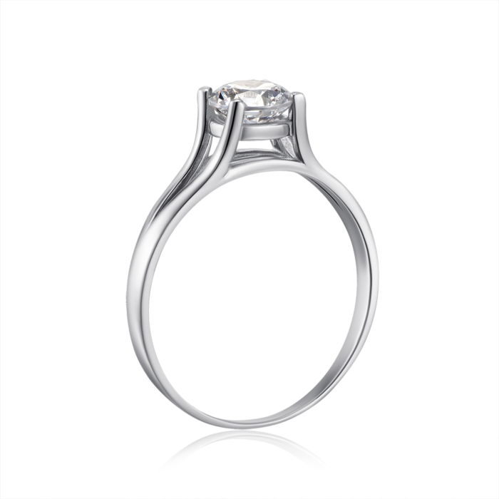 Серебряное кольцо с фианитом. Артикул F-182-R/12/1