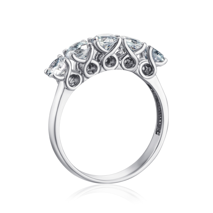 Серебряное кольцо с фианитами. Артикул F-183-R/12/1